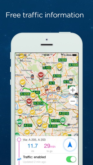 Screenshot Navmii GPS France: Navigation, Maps and Traffic (Navfree GPS) on iPhone
