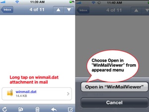 Screenshot Winmail Viewer for iPhone 6, iPhone 6 Plus, iPad Air & iPad Mini on iPad