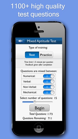 Screenshot Aptitude Test Trainer on iPhone