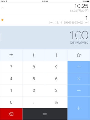 Screenshot Calcbot on iPad