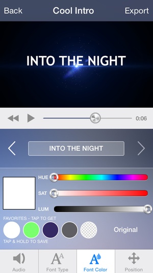 Screenshot Intro Designer Lite on iPhone