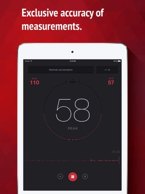 Screenshot dB Meter on iPad