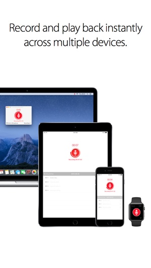Screenshot Just Press Record: Voice and Audio Recorder with Automatic Sync on iPhone