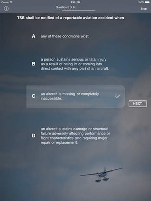 Screenshot PSTAR Quiz on iPad