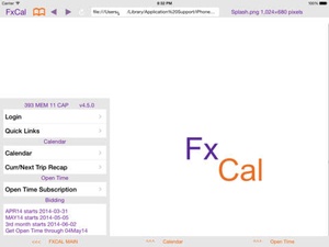 Screenshot Fx Cal on iPad