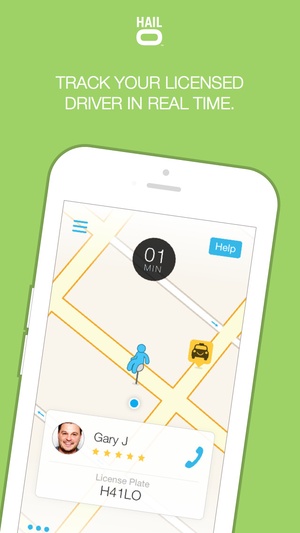 Screenshot Hailo on iPhone
