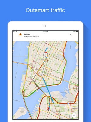 Screenshot Google Maps on iPad
