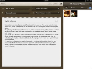 Screenshot TravelPod on iPad