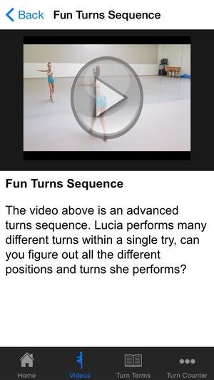 Screenshot Basic Dance Turns with Sophia Lucia on iPhone