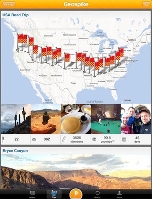 Screenshot Geospike on iPad