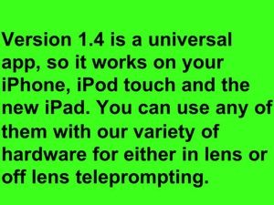 Screenshot ProPrompter on iPad
