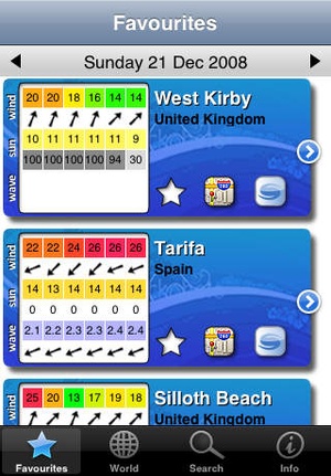 Screenshot WindGuru on iPhone