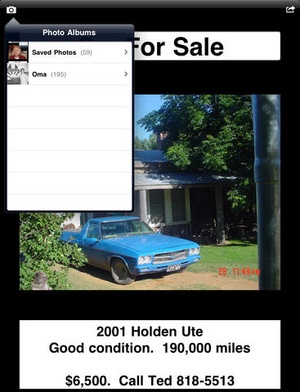 Screenshot Sign Maker on iPad