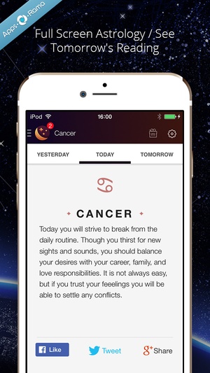 Screenshot Horoscopes with mPoints on iPhone
