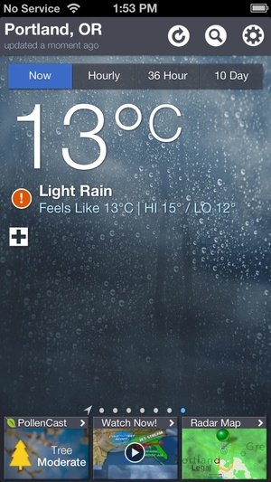 Screenshot The Weather Channel® Max on iPhone
