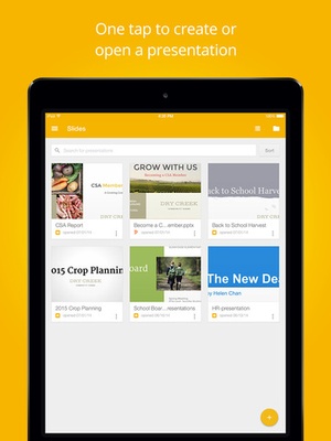 Screenshot Google Slides on iPad