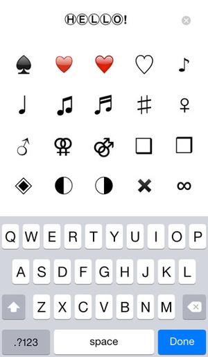 Screenshot Copy Paste Character on iPhone