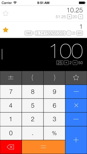 Screenshot Calcbot on iPhone