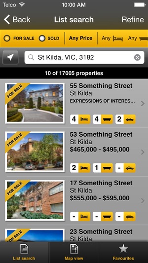 Screenshot CommBank Property Guide on iPhone