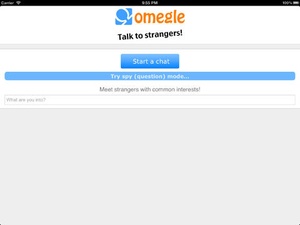 Screenshot Omegle on iPad