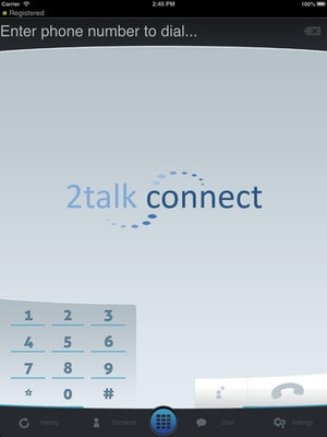 Screenshot 2talk Connect on iPad