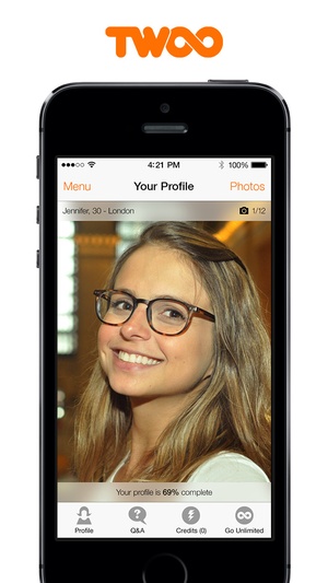 Screenshot Twoo Unlimited on iPhone