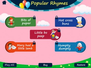 Screenshot Nursery Rhymes By Tinytapps on iPad