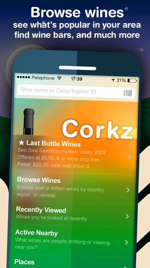 Screenshot Corkz on iPhone
