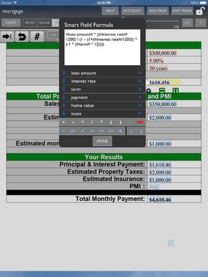 Screenshot Smart Forms on iPad
