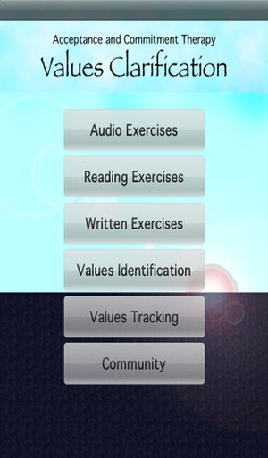 Screenshot ACT: Values on iPhone