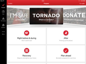 Screenshot Tornado by American Red Cross on iPad