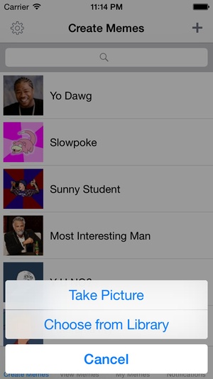 Screenshot Meme Creator/Viewer on iPhone