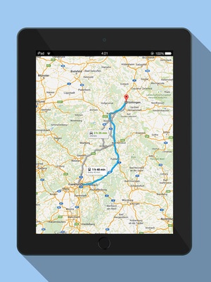 Screenshot GPS Navigation for Google Maps on iPad