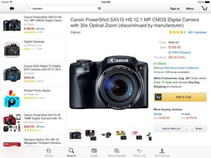 Screenshot Amazon App on iPad