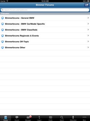 Screenshot Bimmerforums.com on iPad