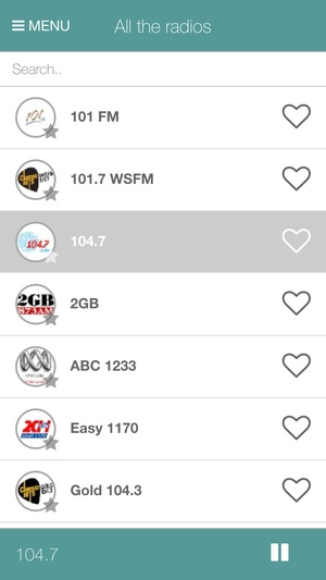 Screenshot Radio Australia Free, the best radios in just one click on iPhone