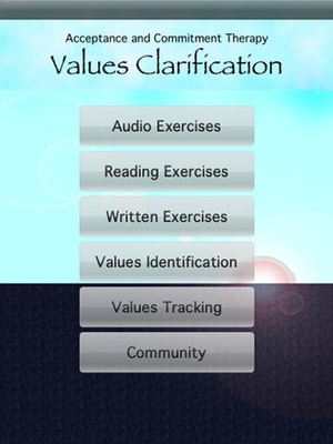 Screenshot ACT: Values on iPad