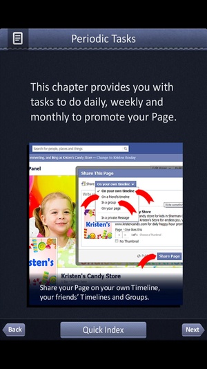 Screenshot Guide Book for Facebook Marketing on iPhone