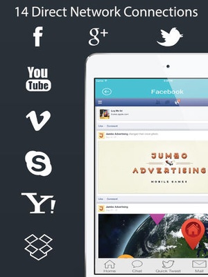 Screenshot My Log In! Social Network Manager for facebook, twitter, google accounts, mail, gmail, yahoo, pinterest, instagram, vimeo, skyp on iPad