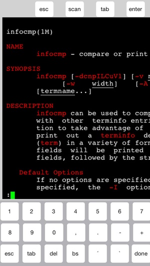 Screenshot Mocha Telnet on iPhone
