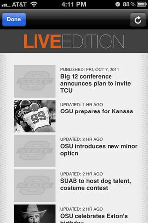 Screenshot The O’Collegian on iPhone
