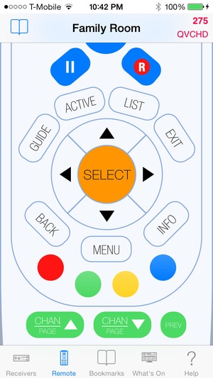 Screenshot DirectVR Touch Remote on iPhone