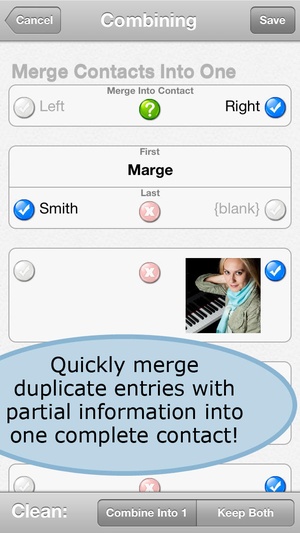 Screenshot ContactClean Pro on iPhone