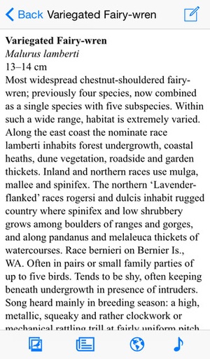 Screenshot The Michael Morcombe and David Stewart eGuide to the Birds of Australia on iPhone