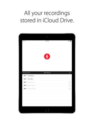 Screenshot Just Press Record: Voice and Audio Recorder with Automatic Sync on iPad