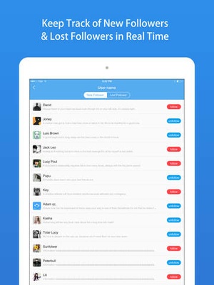 Screenshot TwitFollower for Twitter on iPad