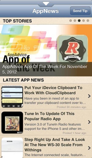 Screenshot AppAdvice on iPhone