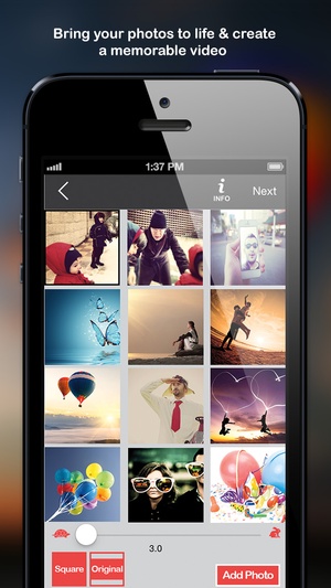 Screenshot Veditor: Video editor and movie maker studio for YouTube and Instagram and Vine on iPhone