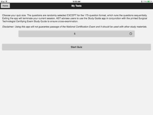 Screenshot AST Study Guide 3rd Edition on iPad