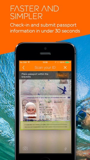 Screenshot easyJet mobile on iPhone